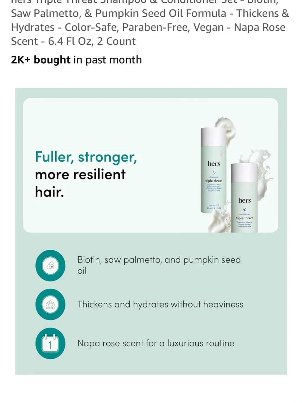 hers Triple Threat Shampoo — Sage Green